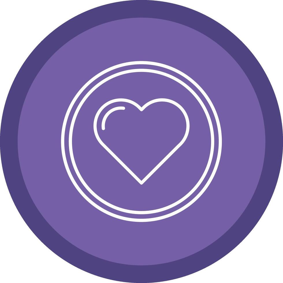 corazón plano circulo multicolor diseño icono vector