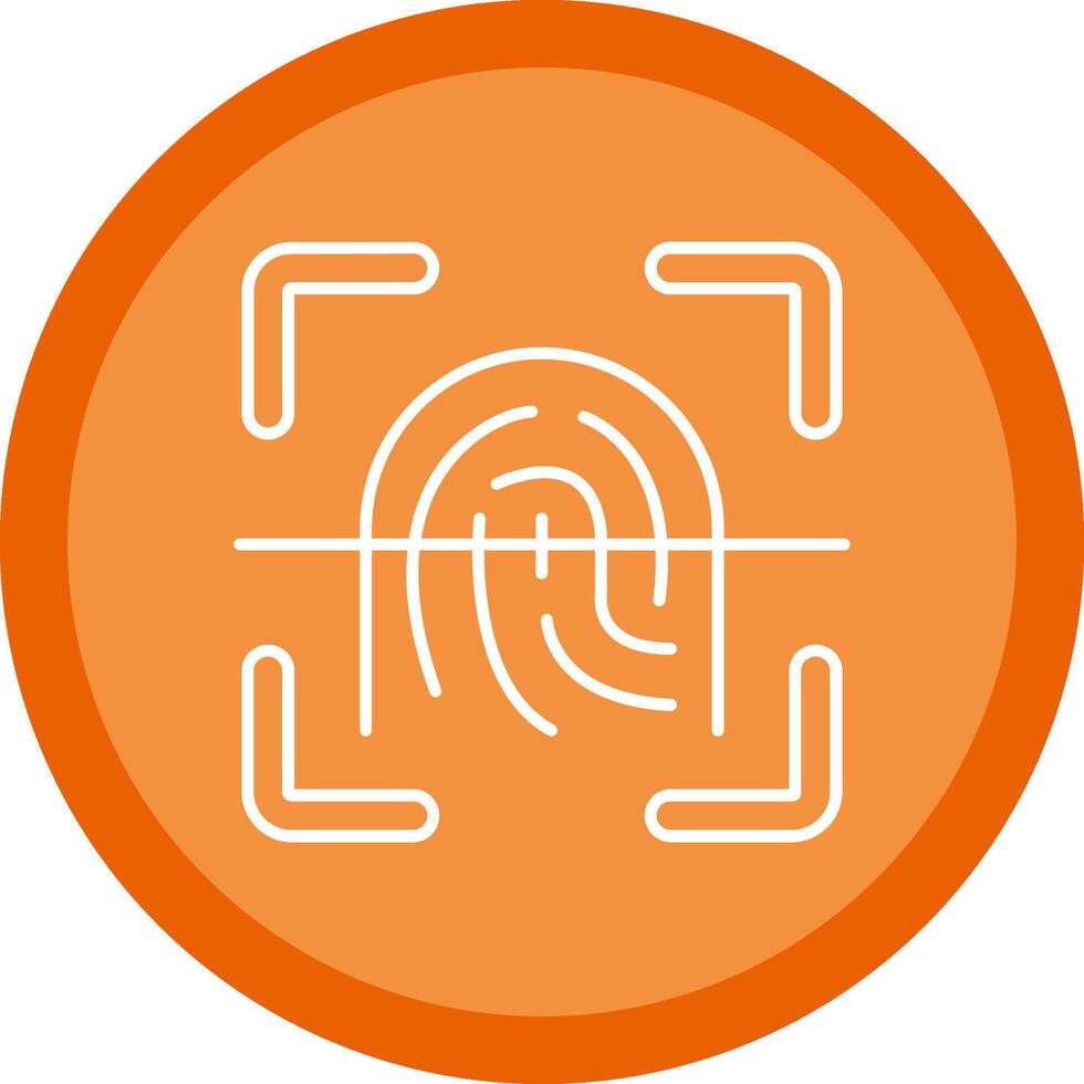 Finger print Flat Circle Multicolor Design Icon vector