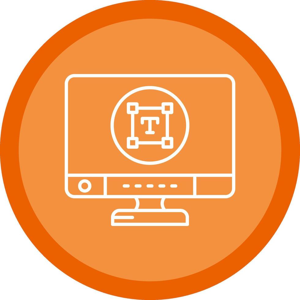 Type Flat Circle Multicolor Design Icon vector