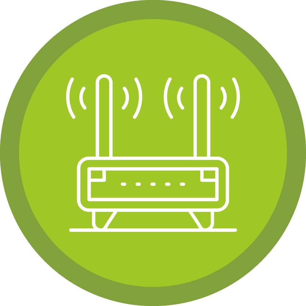 Router Flat Circle Multicolor Design Icon vector