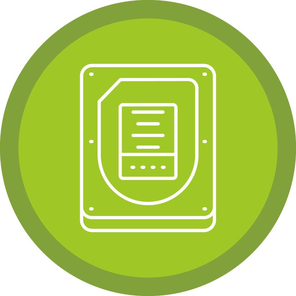 Disk Flat Circle Multicolor Design Icon vector