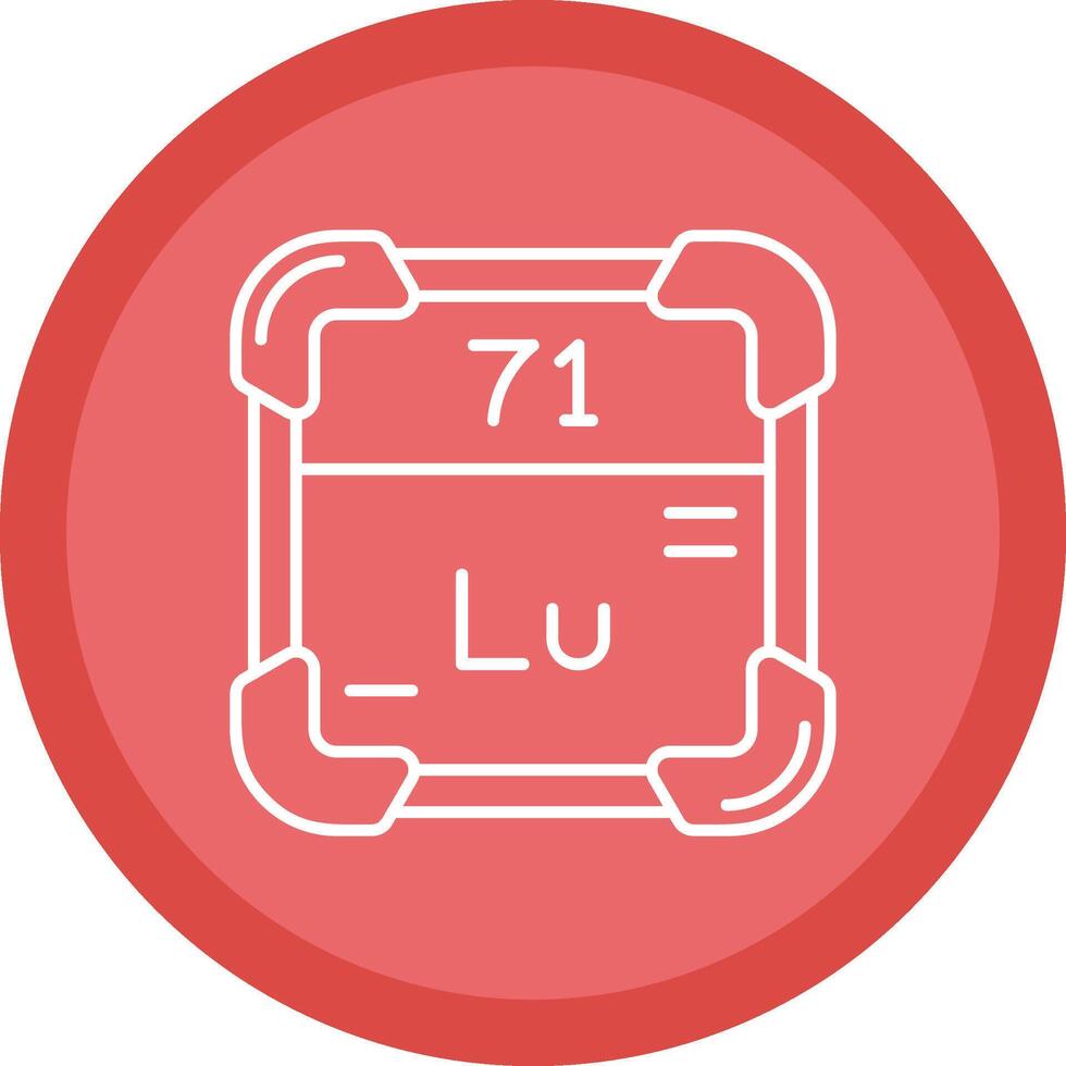 Lutetium Flat Circle Multicolor Design Icon vector