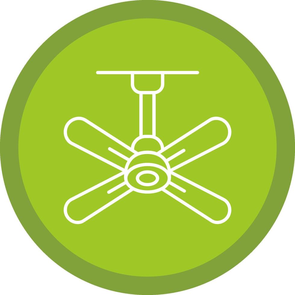 Fan Flat Circle Multicolor Design Icon vector