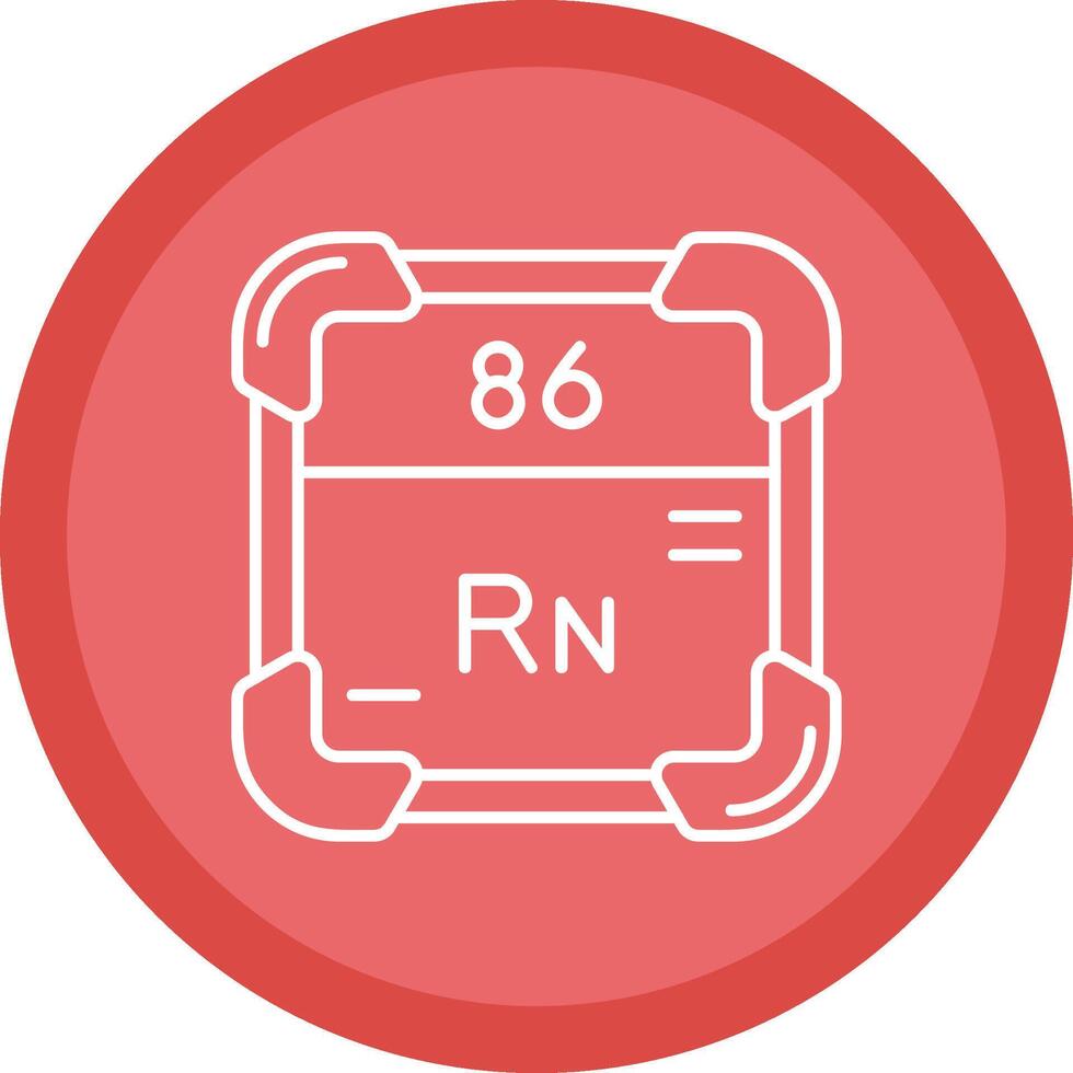 Radon Flat Circle Multicolor Design Icon vector