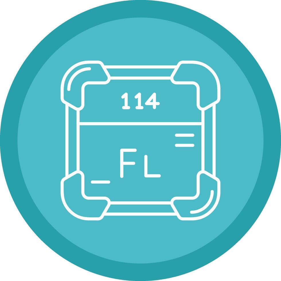 Flerovium Flat Circle Multicolor Design Icon vector