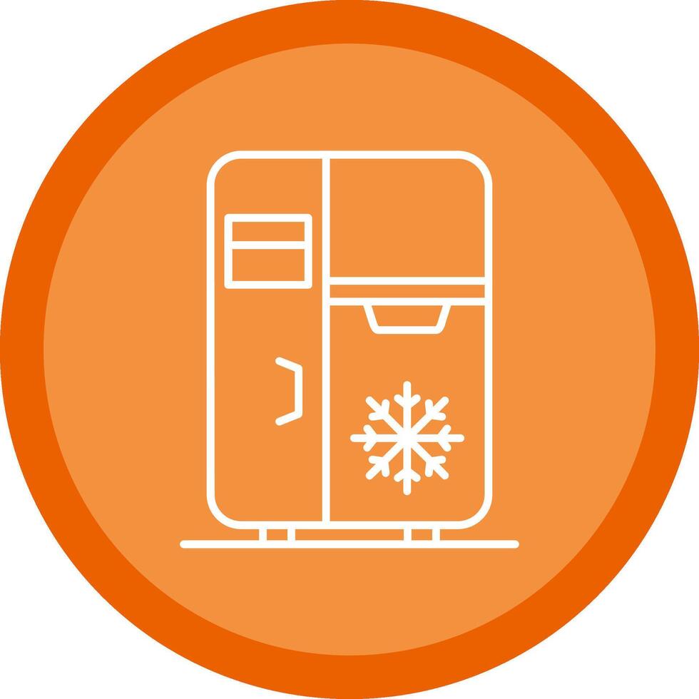 refrigerador plano circulo multicolor diseño icono vector