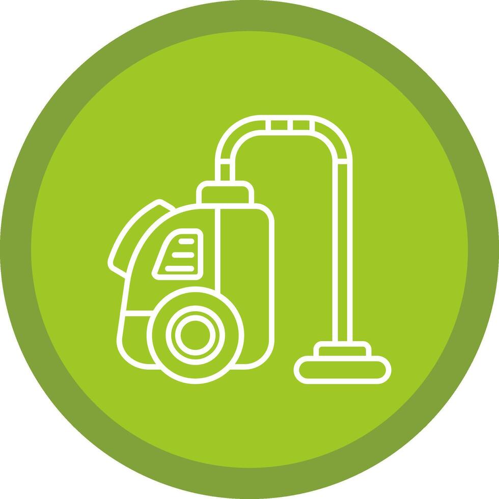 Vacuum cleaner Flat Circle Multicolor Design Icon vector