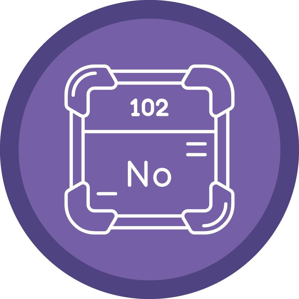 Nobelium Flat Circle Multicolor Design Icon vector