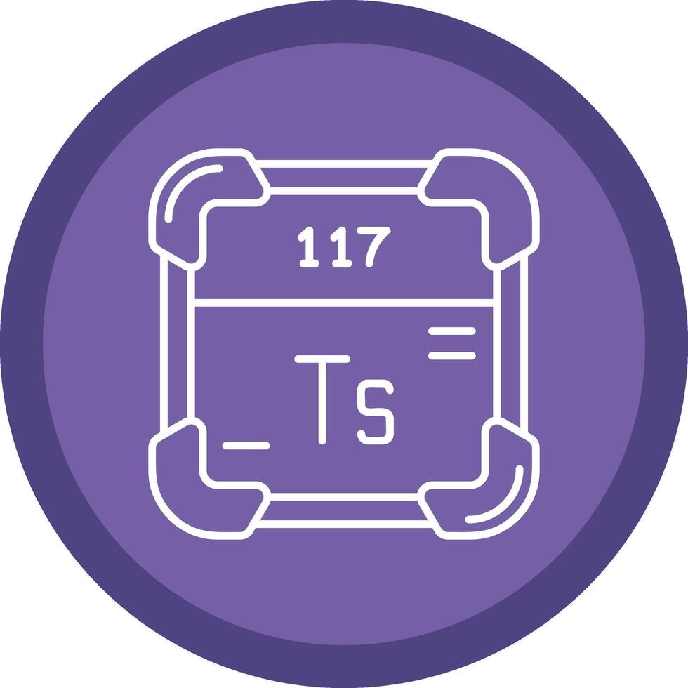 Tennessine Flat Circle Multicolor Design Icon vector