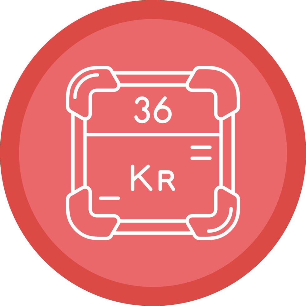 Krypton Flat Circle Multicolor Design Icon vector