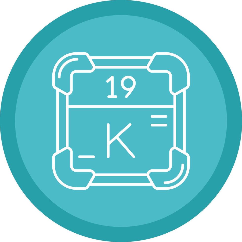 Potassium Flat Circle Multicolor Design Icon vector