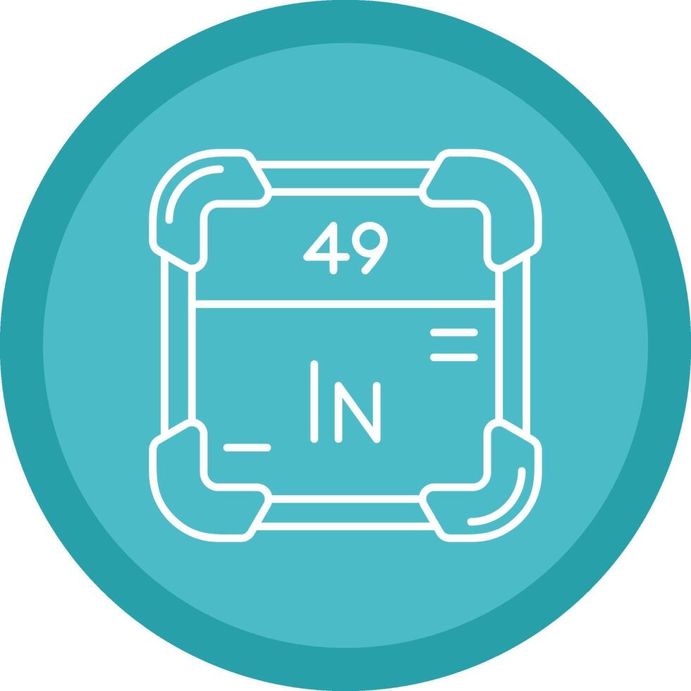 Indium Flat Circle Multicolor Design Icon vector
