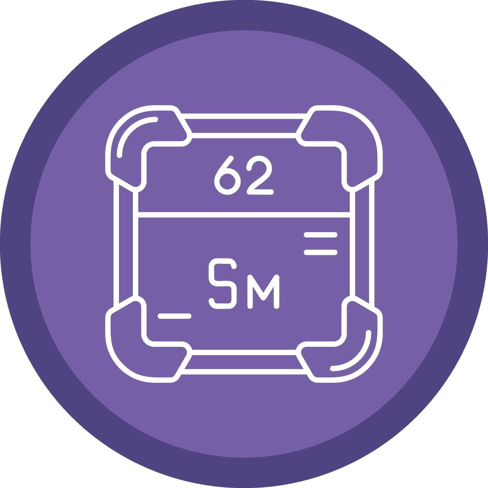 Samarium Flat Circle Multicolor Design Icon vector