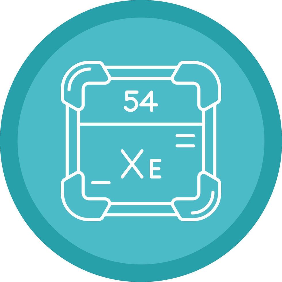 Xenon Flat Circle Multicolor Design Icon vector