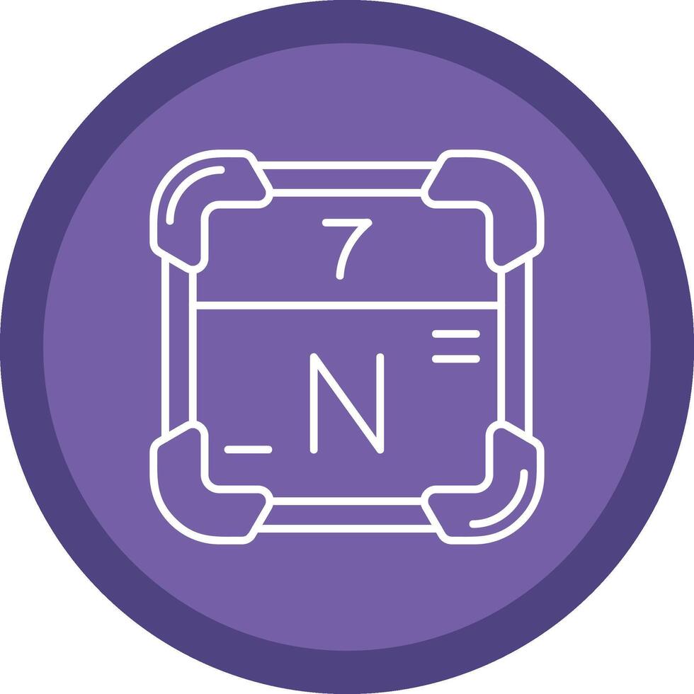 Nitrogen Flat Circle Multicolor Design Icon vector