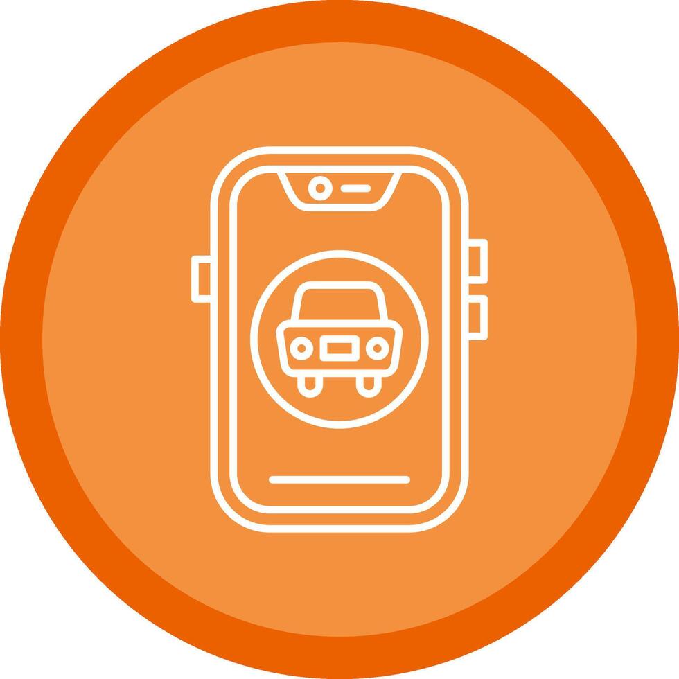 Car Flat Circle Multicolor Design Icon vector