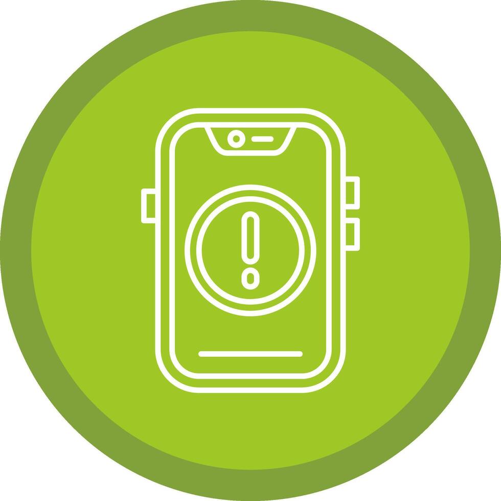Error Flat Circle Multicolor Design Icon vector
