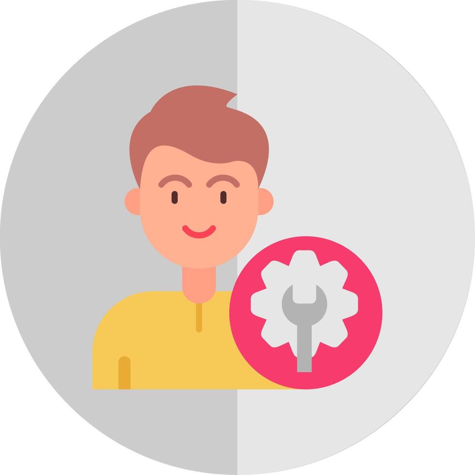 Maintenance Flat Circle Multicolor Design Icon vector