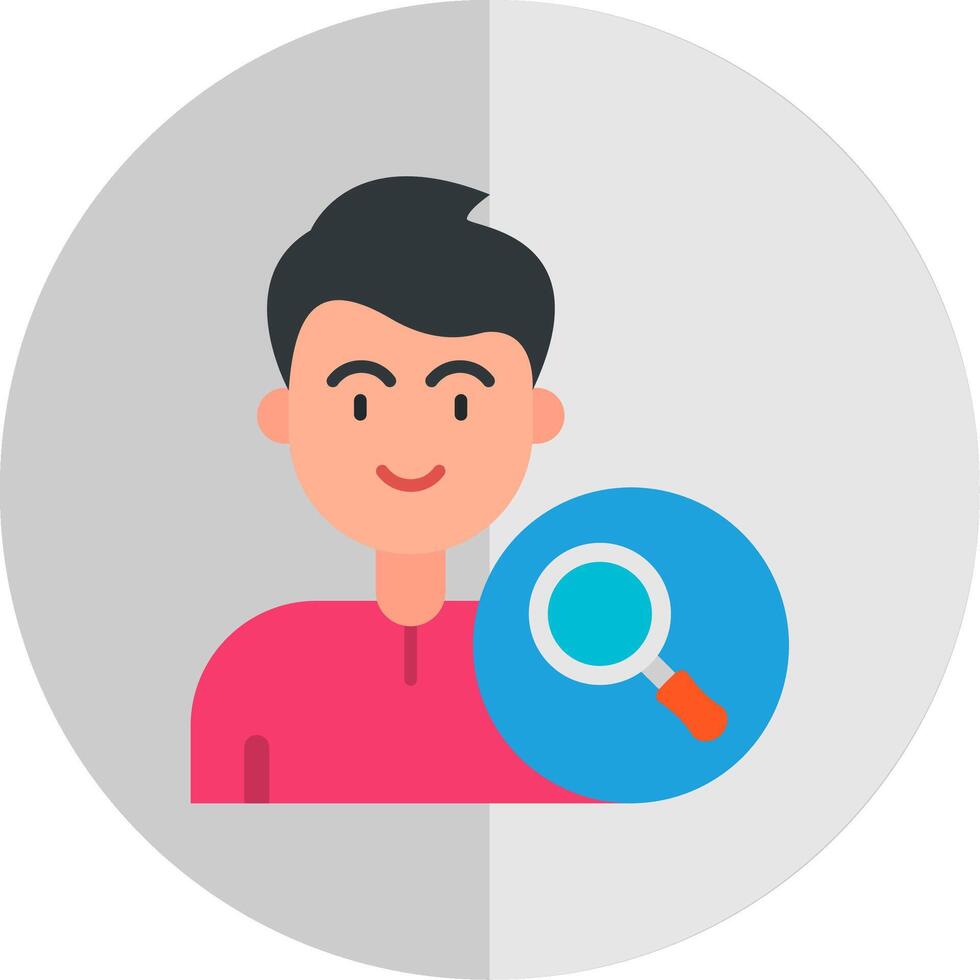 Search Flat Circle Multicolor Design Icon vector