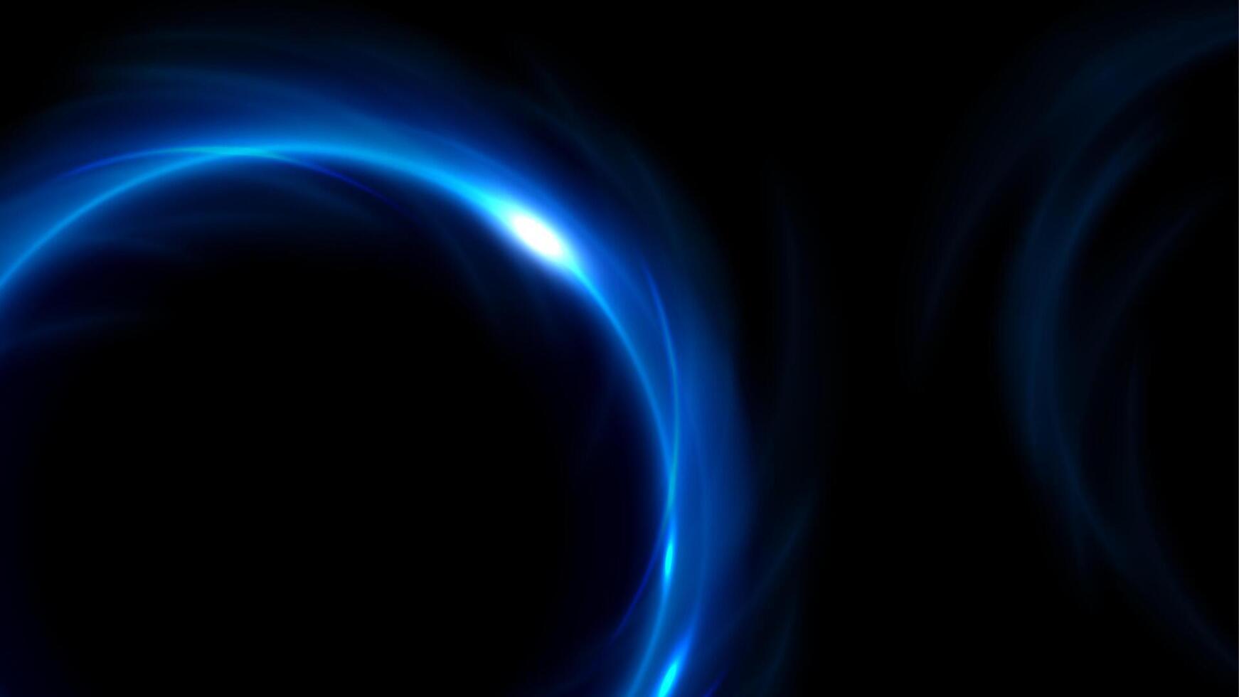 Blue Light Twisted in Widescreen, Vector Illustration