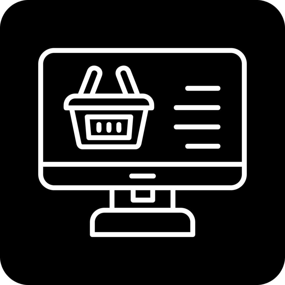 compras en línea vector icono