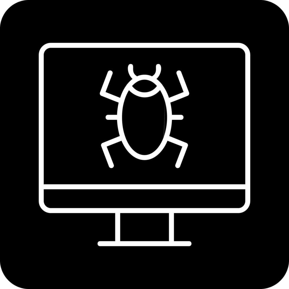 icono de vector de virus informático