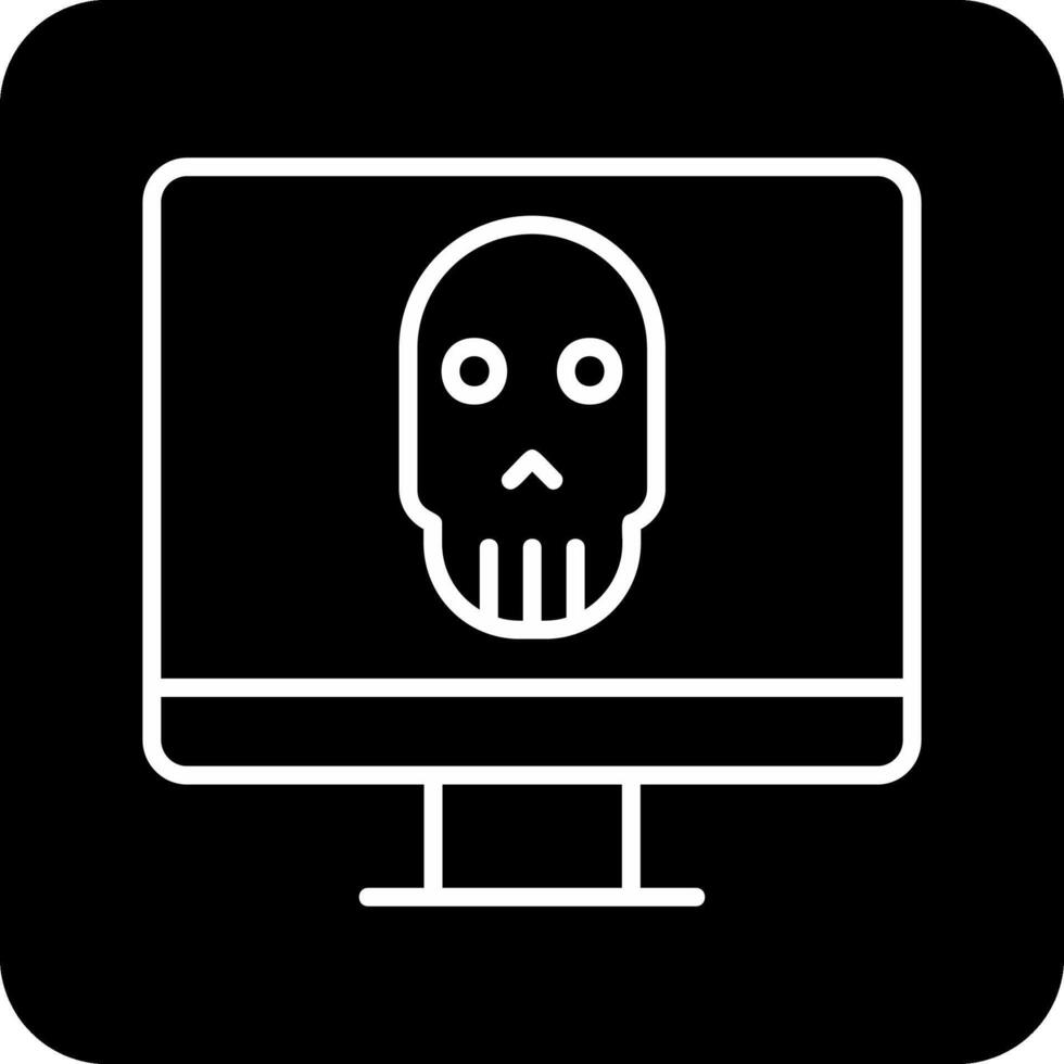 muerto pantalla vector icono