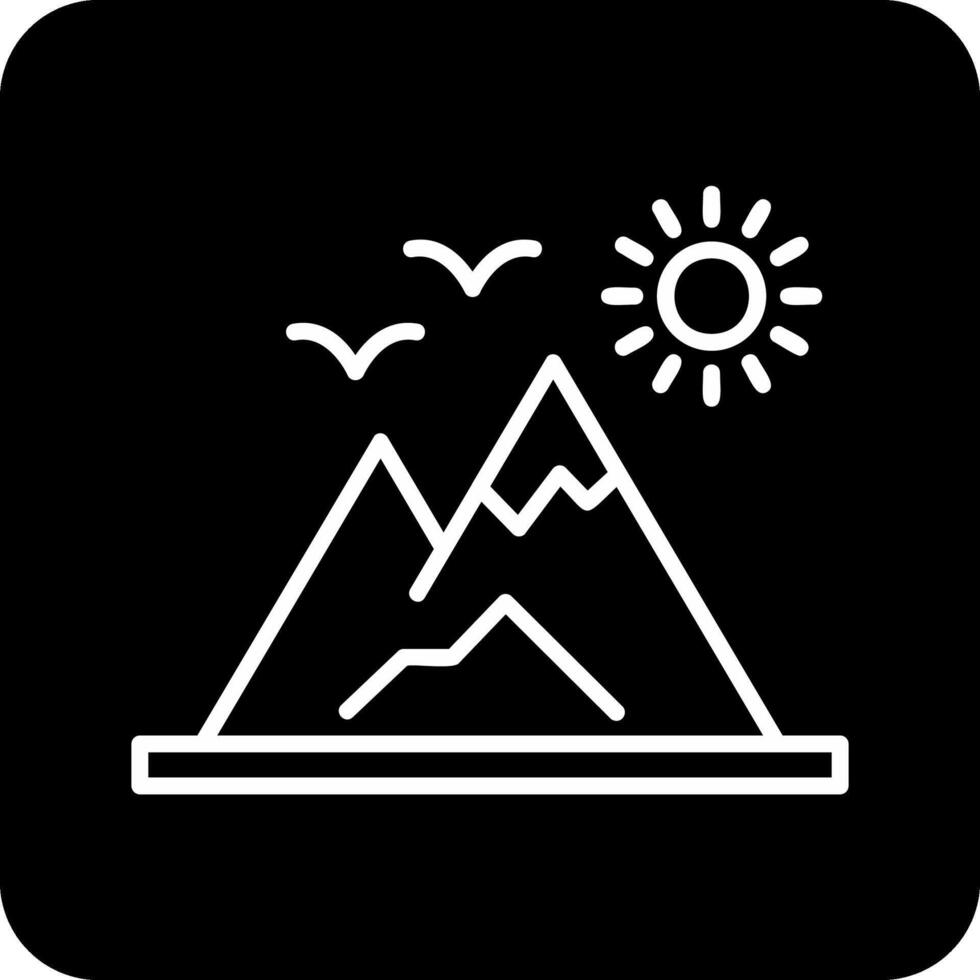 icono de vector de montaña