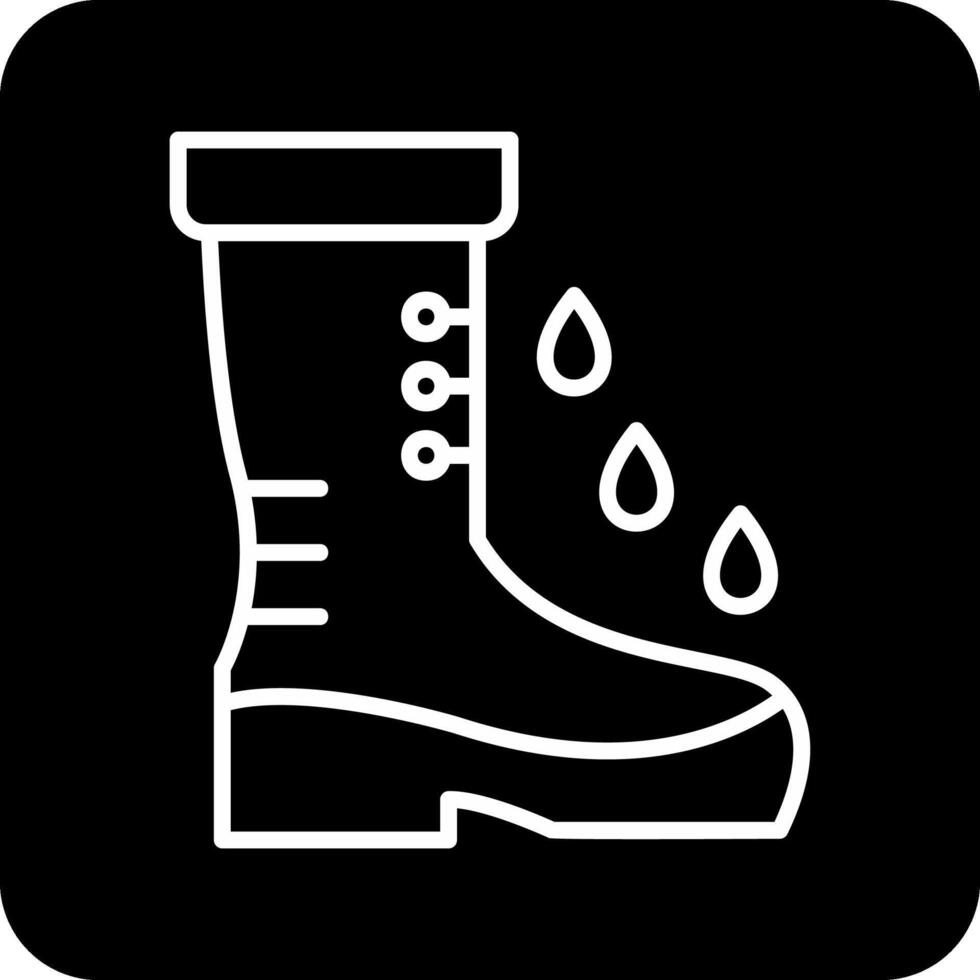 botas de lluvia vector icono