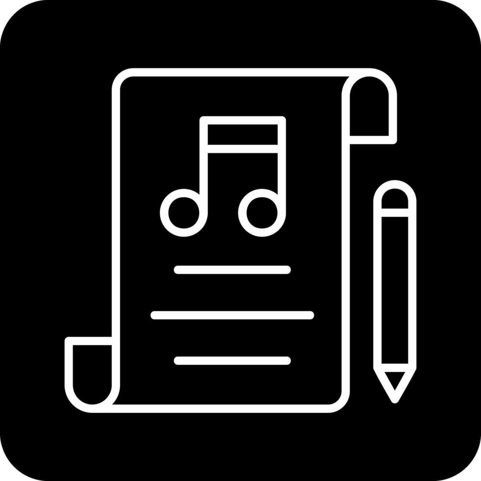 música composición vector icono