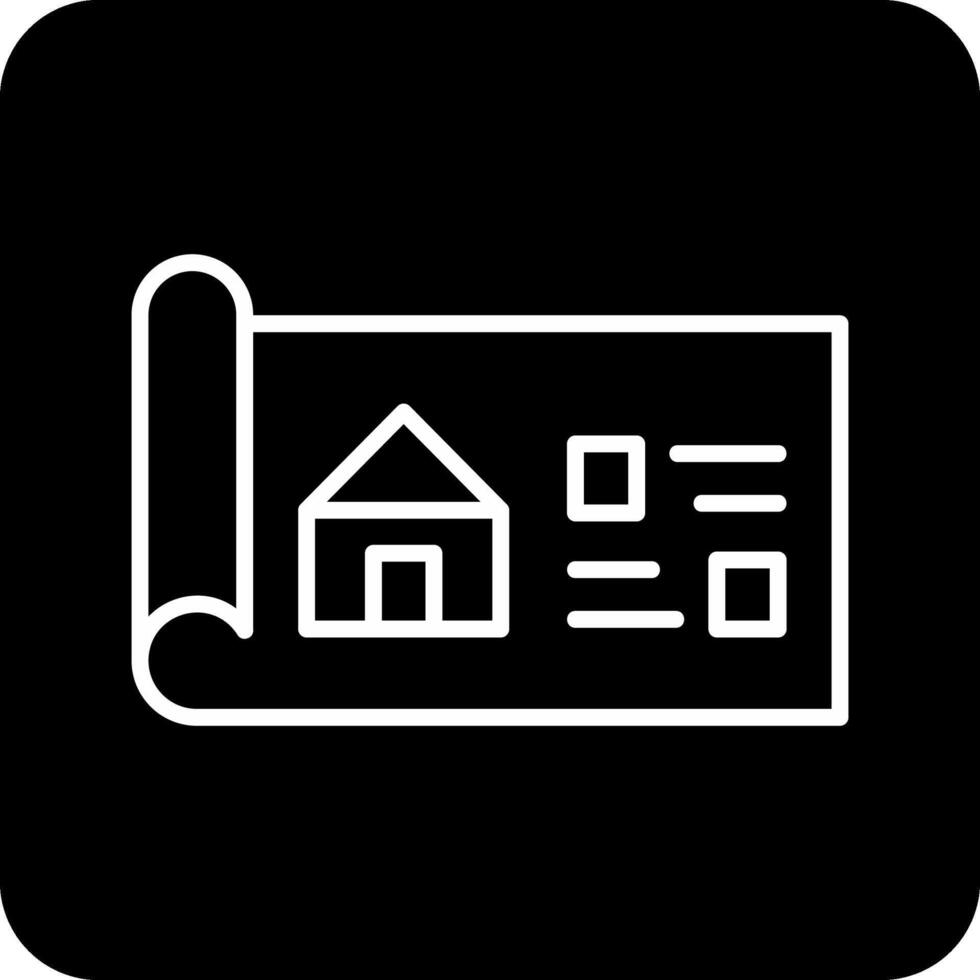 House Blueprint Vector Icon