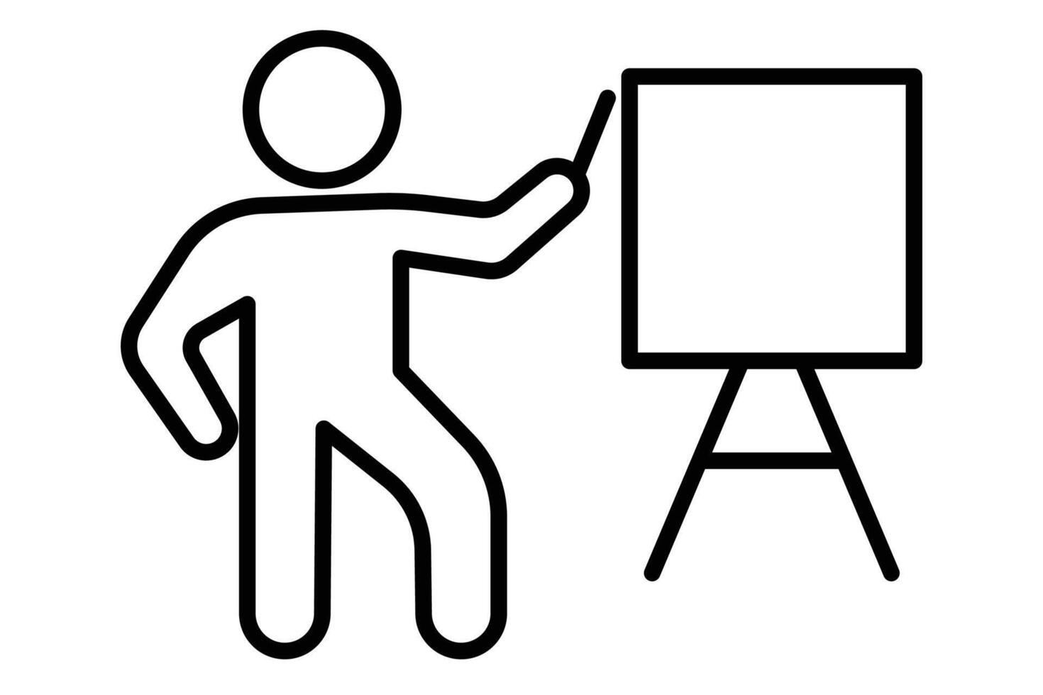 Teacher icon. icon related to education. line icon style. element illustration vector