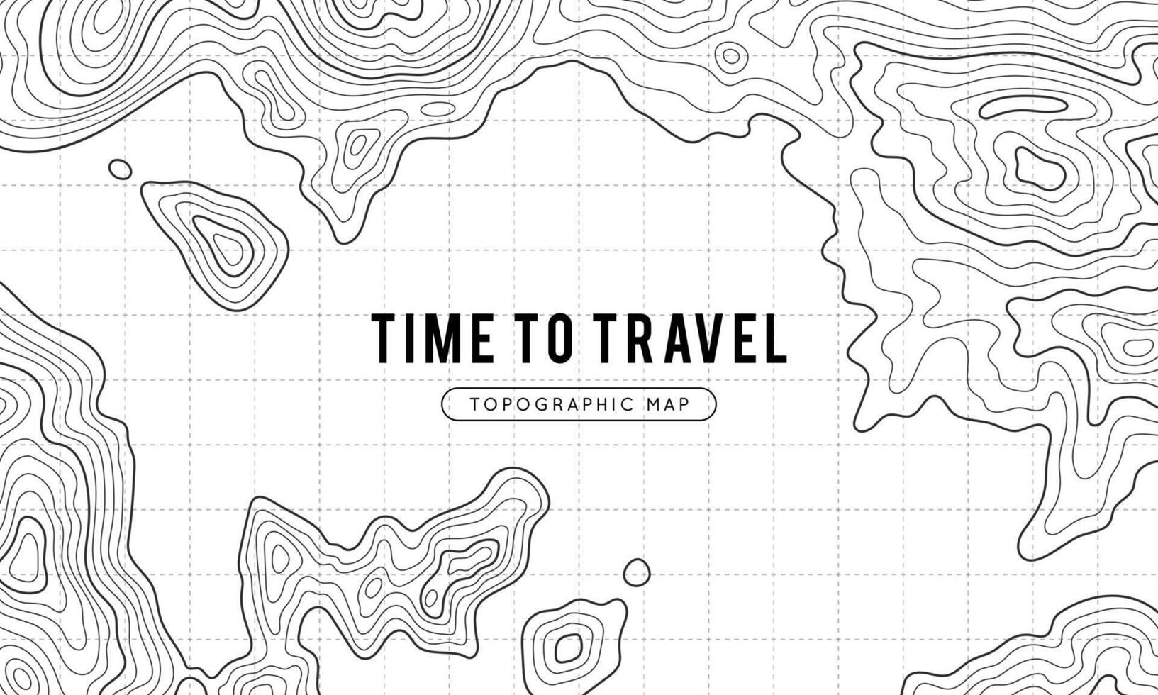 Travel background of topographic line map. Vector line pattern of wood rings countour. Outline pattern for outdoor concept templates. Contours of tree, concepts for geographic background