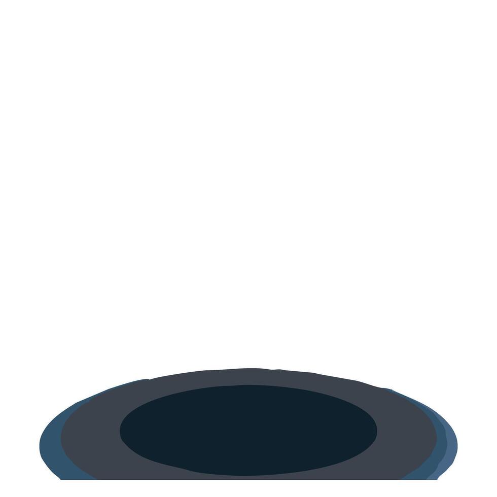 Isolated empty round podium on a white background. Vector illustration design. Simple dark colored stadium illustration in flat style. Arena design elements