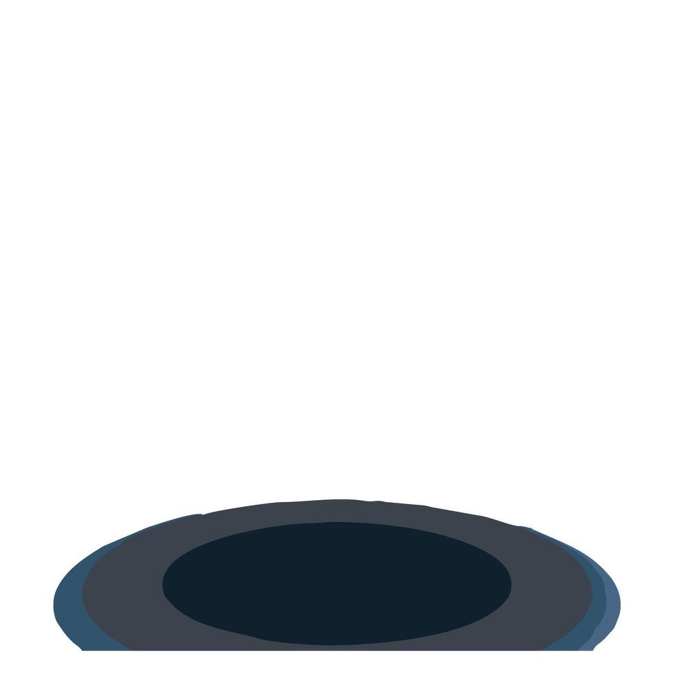 Isolated empty round podium on a white background. Vector illustration design. Simple dark colored stadium illustration in flat style. Arena design elements