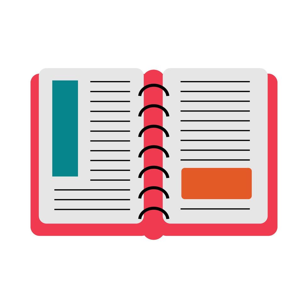 Notebook icon. Education literature read and library theme. Isolated design. Vector illustration