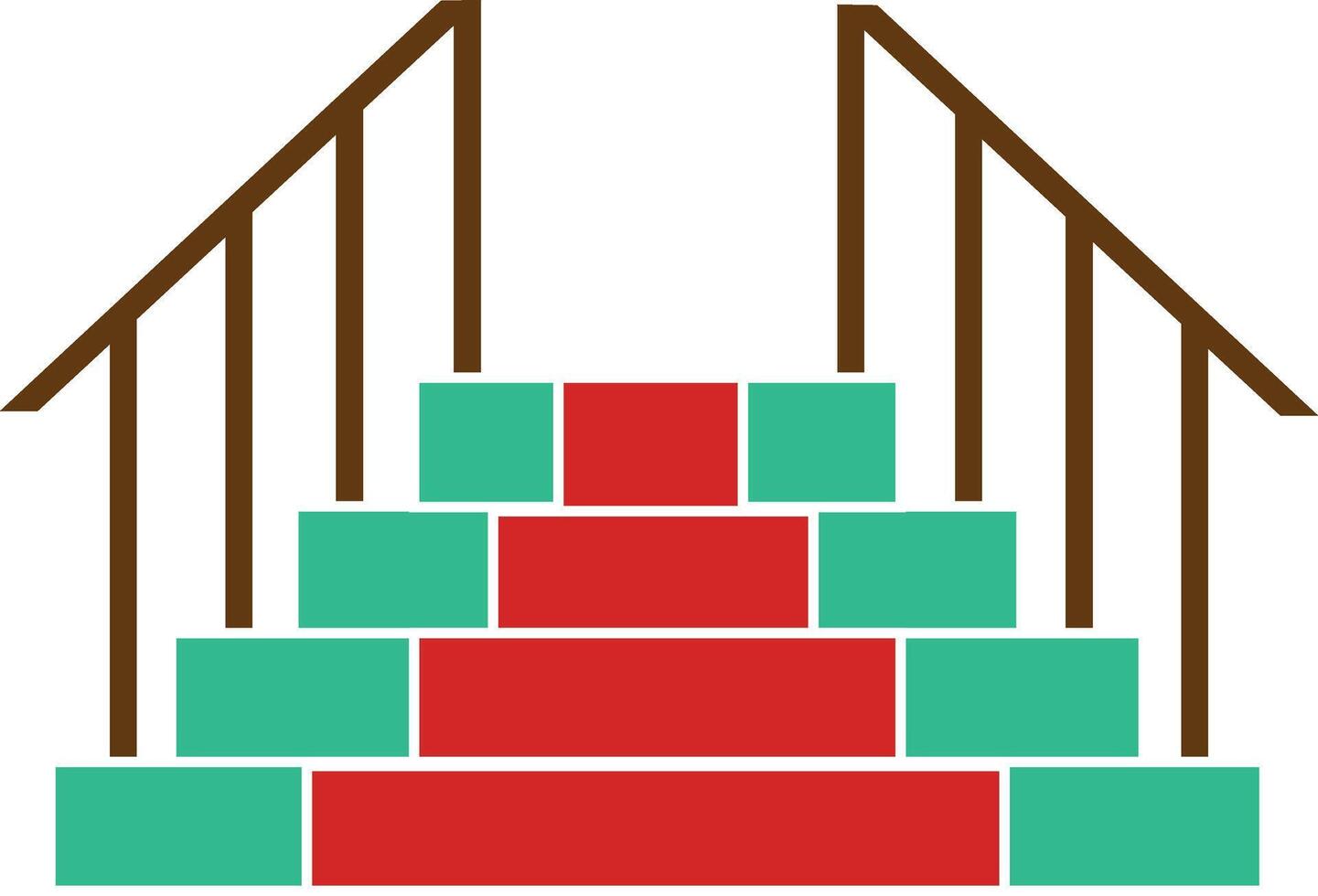 Staircase Covered with Red Carpet vector