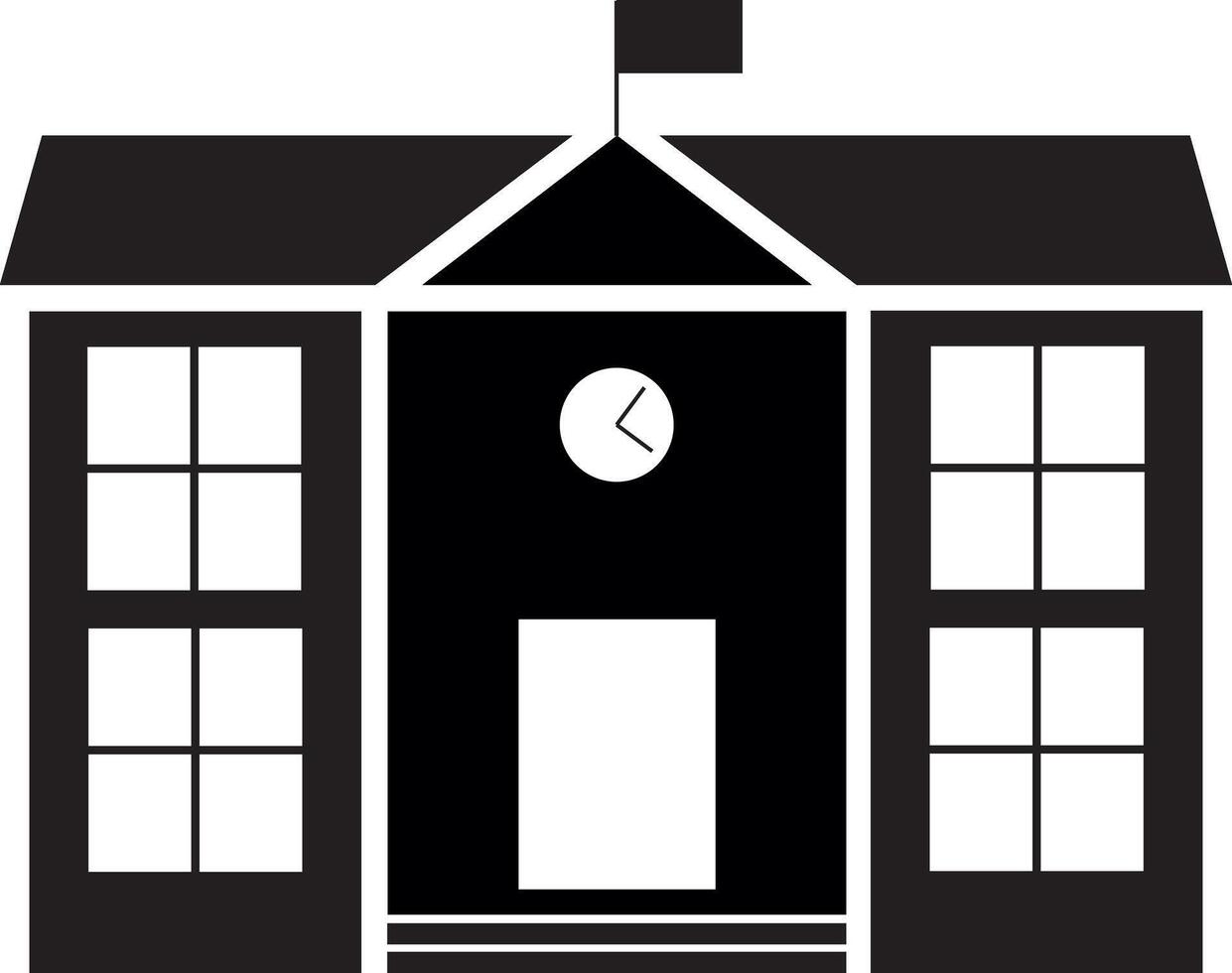 colegio edificio icono. vector ilustración.