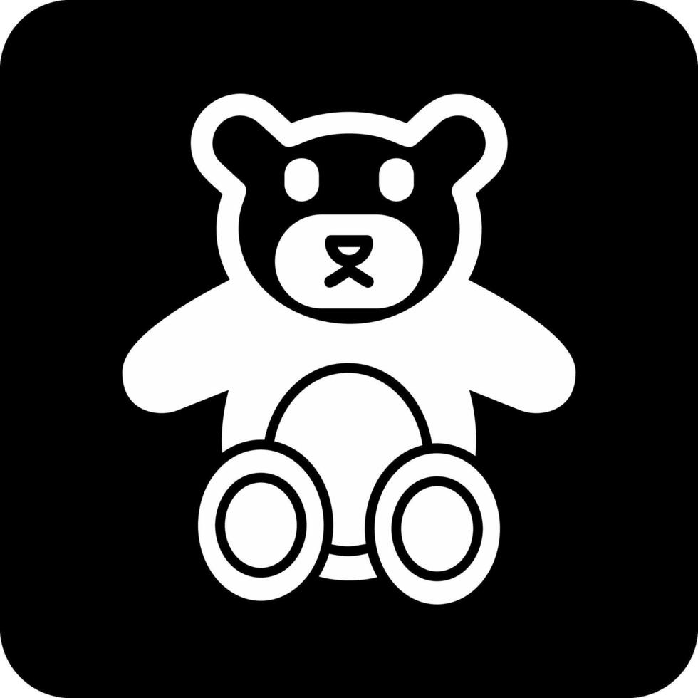 icono de vector de oso de peluche