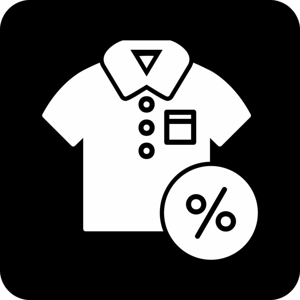 descontado camiseta vector icono