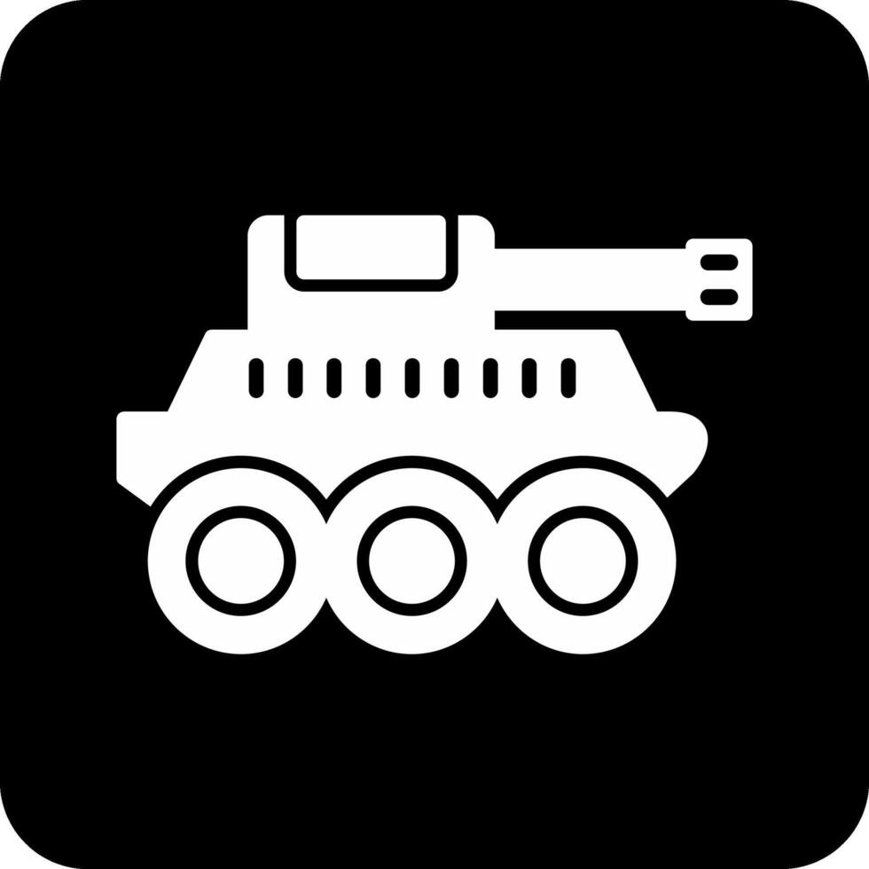 icono de vector de tanque militar