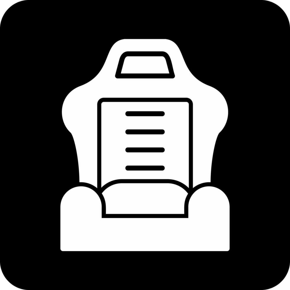 Car Seat Vector Icon