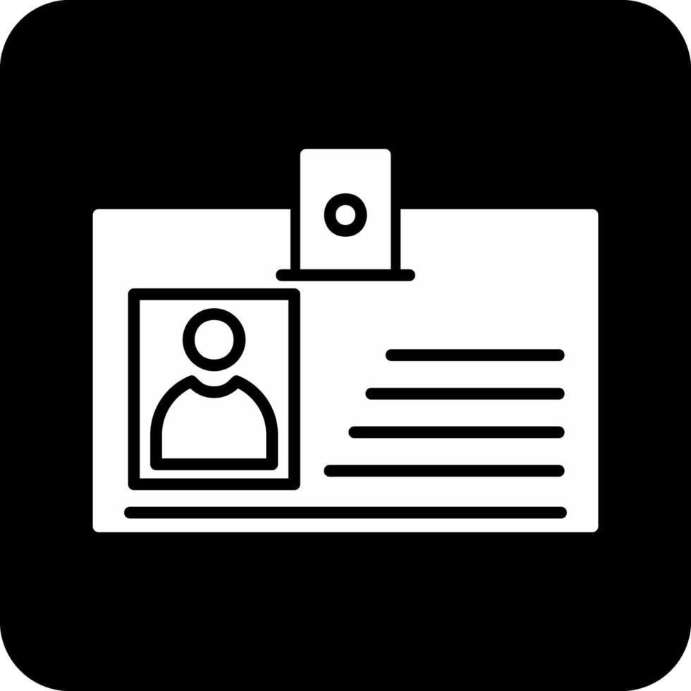 icono de vector de tarjeta de identificación