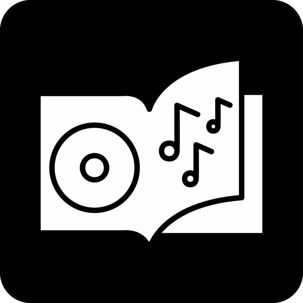 icono de vector de libro de audio