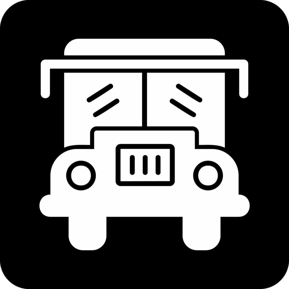 icono de vector de autobús escolar