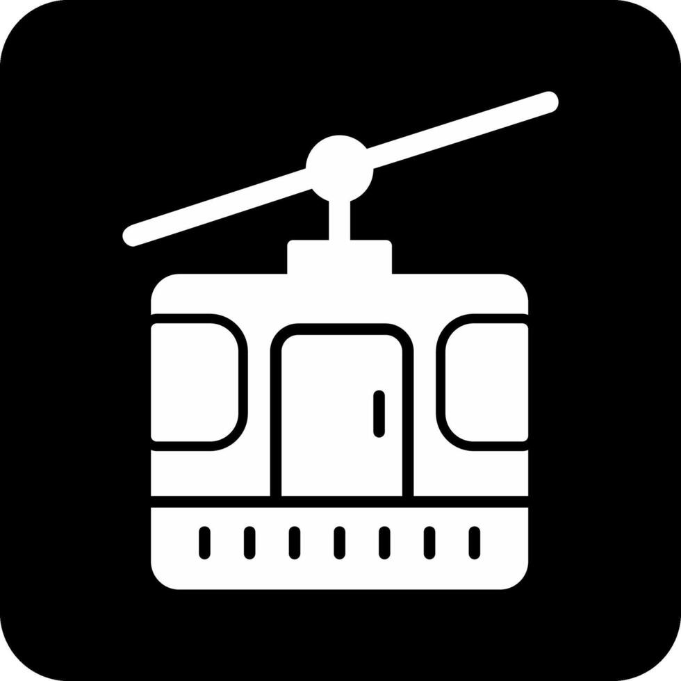 icono de vector de cabina de teleférico