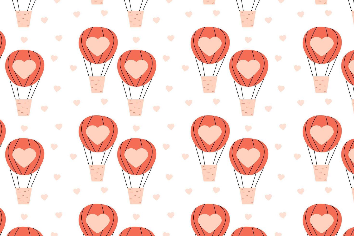 rojo aero globo con bloquear - corazón amor modelo. vector ilustración lata usado para amor día fondo, envase, saludo tarjeta, decoración bandera, textil.