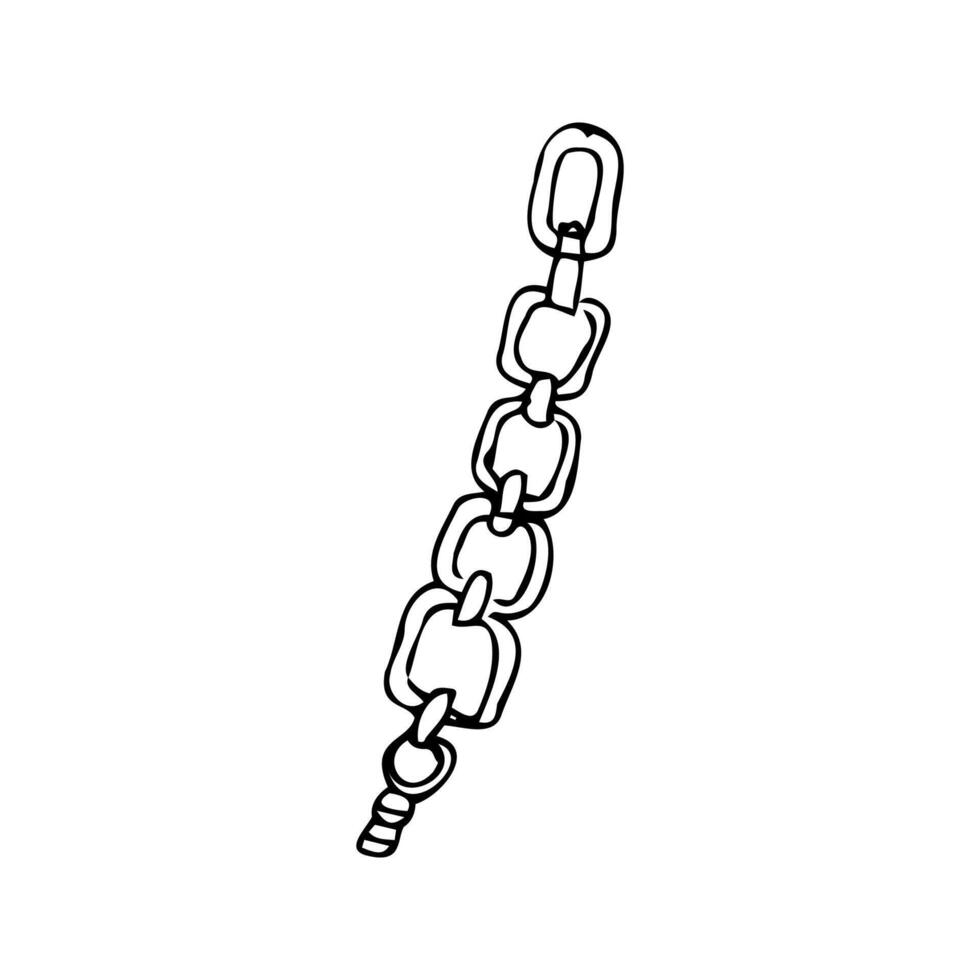 garabatear bosquejo de cadena de joya para mujer. vector ilustración aislado. lata usado para Clásico bandera, celebracion diseño.