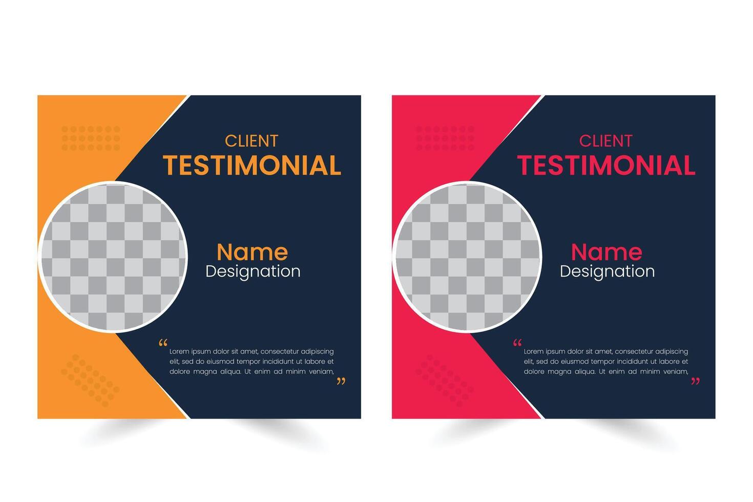 Client Testimonial Template vector