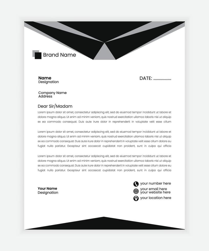 letterhead template Design vector